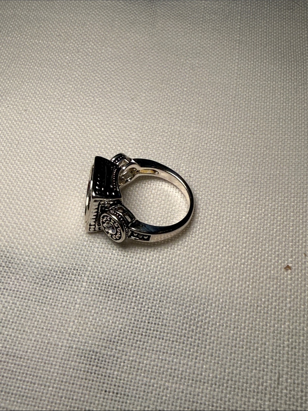 Lotti Dotties | Square Interchangeable Magnetic Ring | Silver Tone Size 7 - Picture 2 of 4